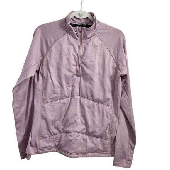 Oros Explorer Quarter Zip Medium Pullover Solarcore Nebula Heather Pink Outdoor - Picture 1 of 10